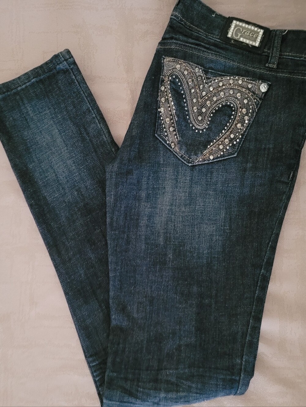 Grace Dark Blue Skinny Jeans Size 7